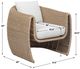 Uttermost® Tropic Golden Flax/Oyster White Wicker Indoor-Outdoor Lounge Chair with Cushion-2