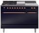 Ilve® Nostalgie II Series 48" Midnight Blue Pro Style Dual Fuel Range-0