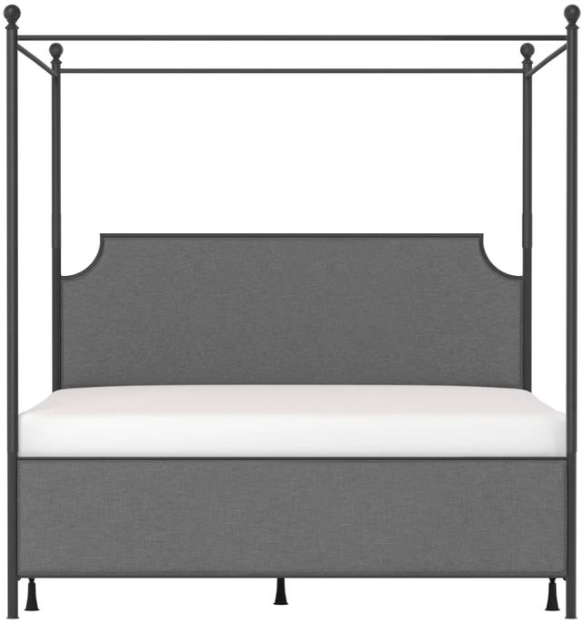 HH2 Home McArthur Gray/Matte Black King Canopy Bed-1