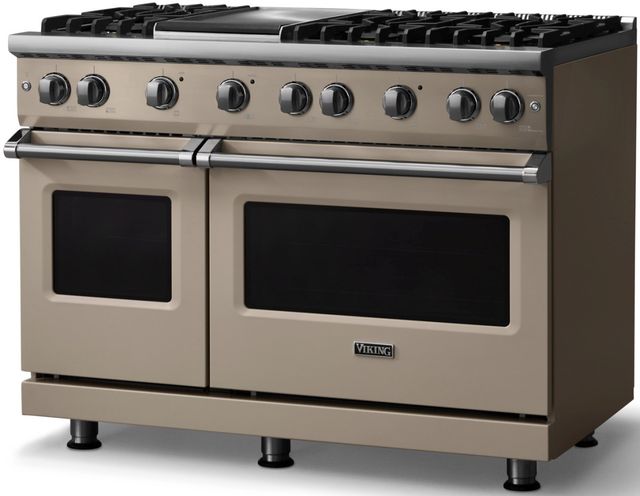 Viking® 5 Series 48" Nantucket Pro Style Gas (NG) Range with Polished Chrome Trim-2