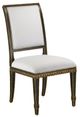 Currey & Company Ines White Muslin Side Chair-0