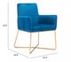 Zuo® Honoria Blue and Gold Arm Chair-4