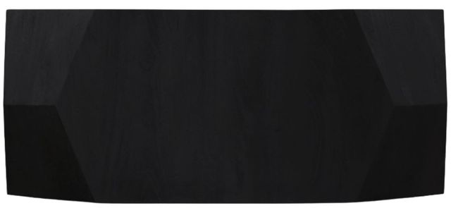 Home Trends & Design Basalt Distressed Black Coffee Table-2