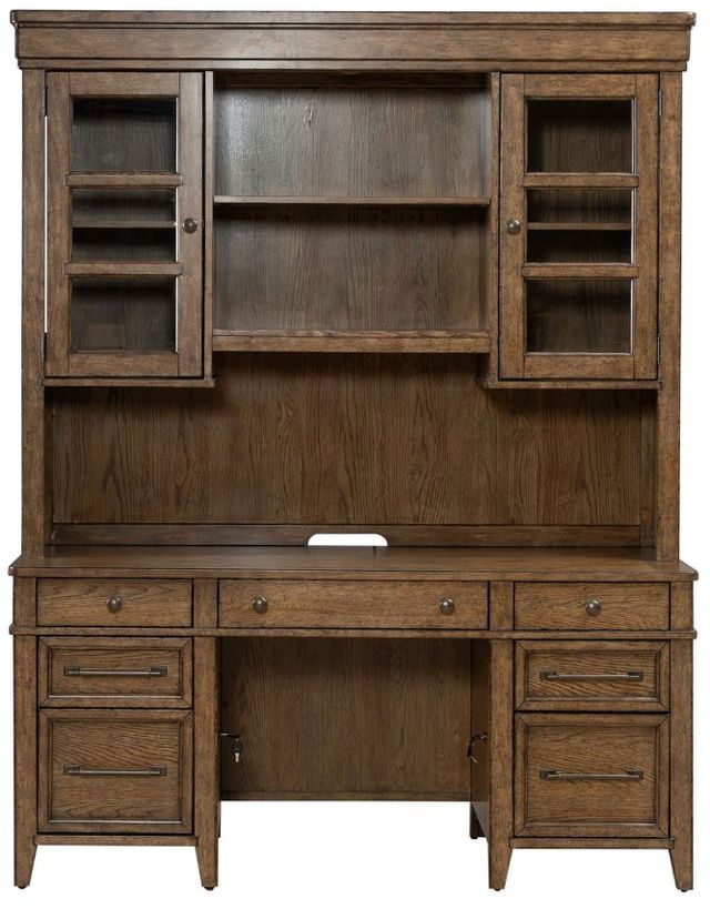 Liberty Furniture Carolina Park Amber Brown Credenza and Hutch-2