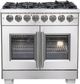 FORNO® Capriasca 36" Stainless Steel Pro Style Dual Fuel Range-0