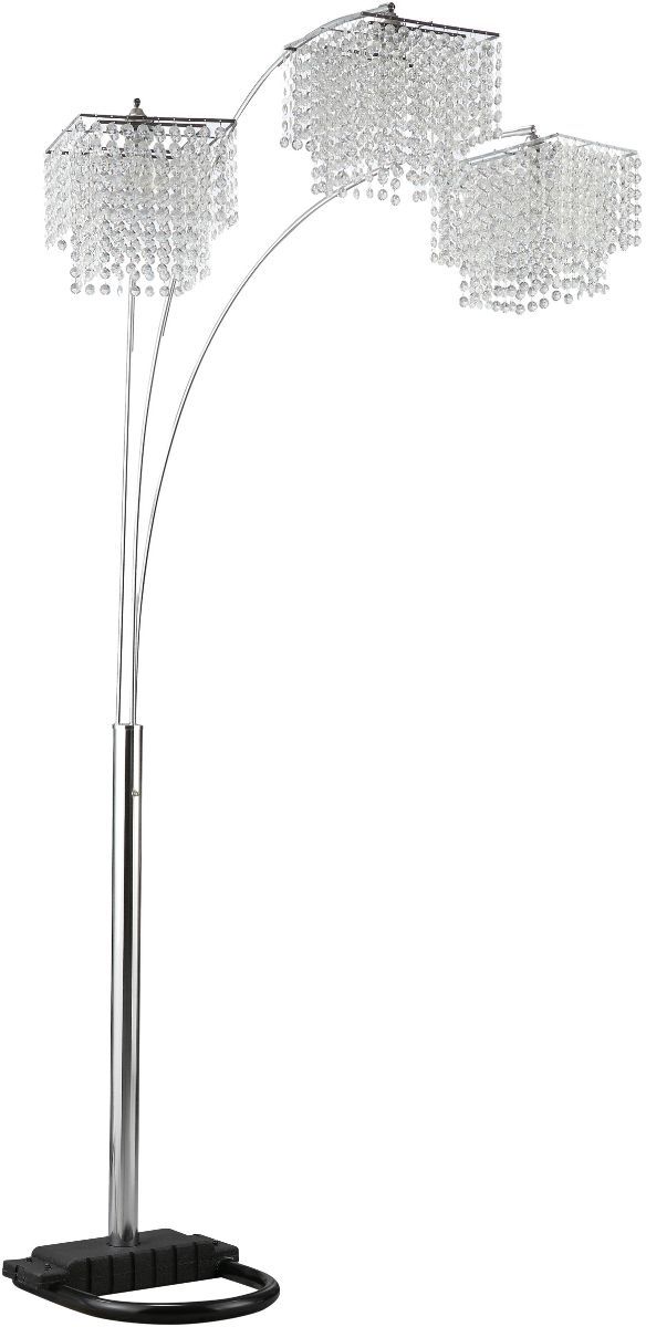 Coaster® Miriam Chrome Crystal Drop Shade Floor Lamp-0