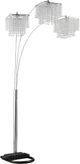 Coaster® Miriam Chrome Crystal Drop Shade Floor Lamp-0