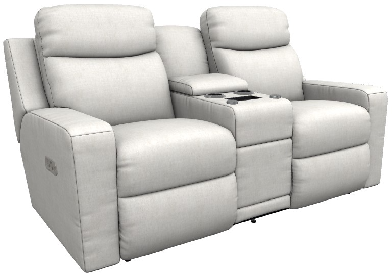 La-Z-Boy® Emmons Sand Power Reclining Loveseat with Console