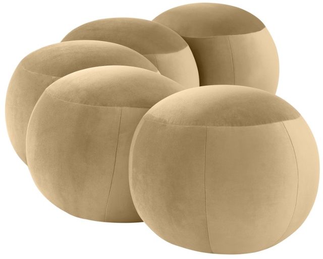 Meridian Furniture Apollo Camel 75" Velvet Upholstered Bench-1