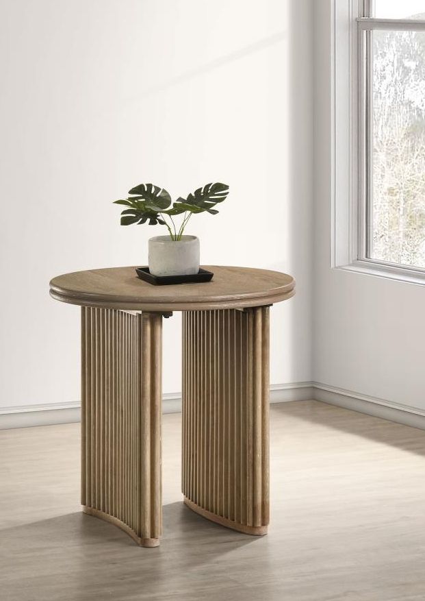 Coaster® Adina Distressed Light Brown Side Table-1