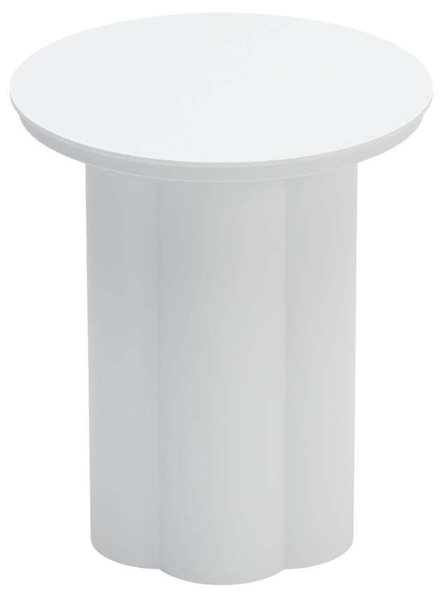 Zuo® Modern Kogur White Aluminum Outdoor Side Table-2