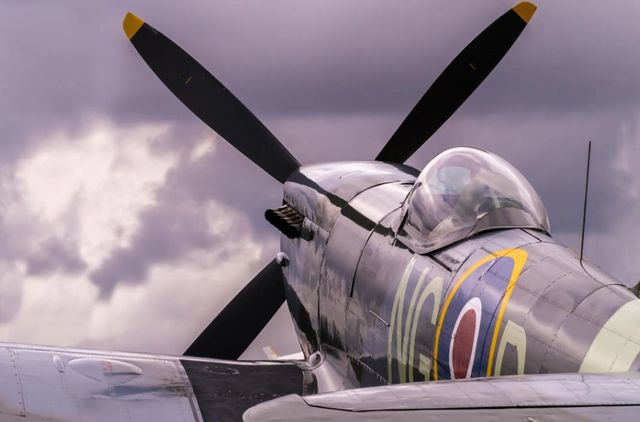 Classy Art Black/Gray Spitfire Wall Art-0