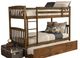 Kodiak Furniture Claire Rustic Walnut Twin Bunk Bed with Trundle-0