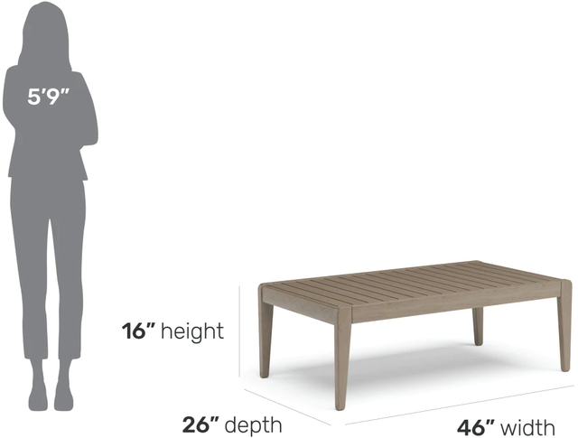 homestyles® Sustain Gray Outdoor Coffee Table-3