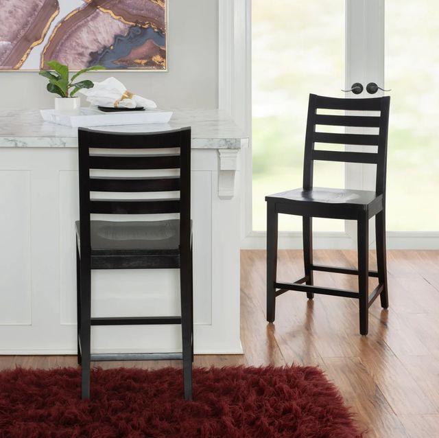 Linon Felicia 2-Piece Black Counter Stool-1