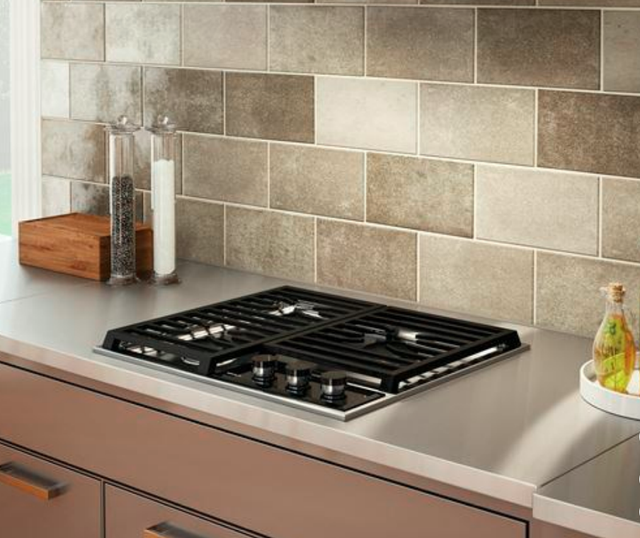 Wolf® 24" Stainless Steel Transitional Liquid Propane Cooktop-1
