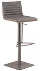 Armen Living Cafe Gray Adjustable Swivel Bar Stool-0