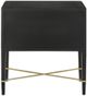Currey & Company Verona Black Lacquered Linen Nightstand-3
