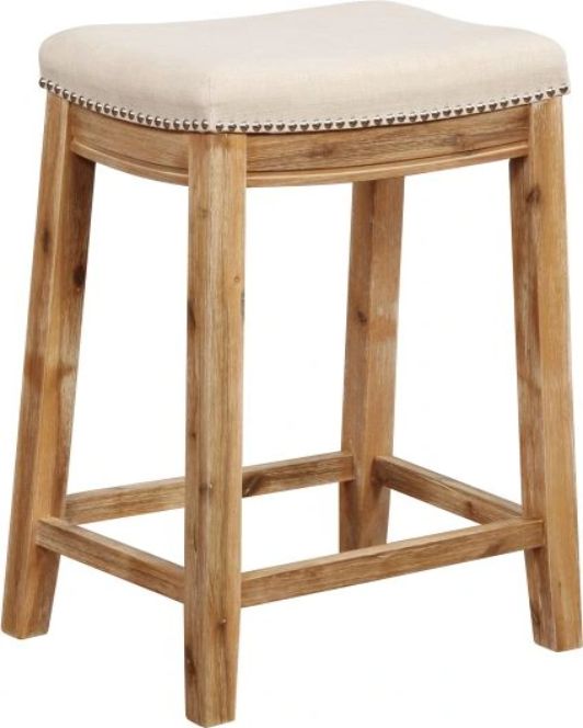 Linon Claridge Brown/Natural Counter Stool-0
