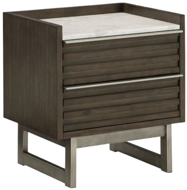 Ashley® Arkenton Grayish Brown/White Nightstand