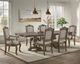 Elements International Madison Park 7-Piece Beige/Walnut Dining Set with Arm Chair-3