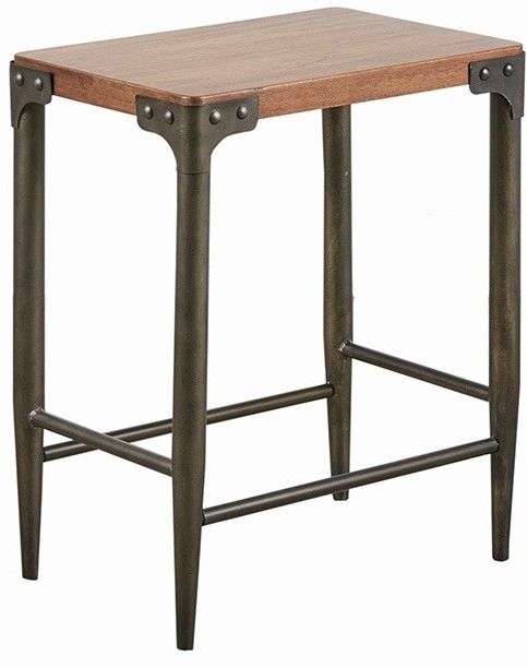 Olliix by INK+IVY Caden Brown/Charcoal Console Table and Counter Stool 3 Piece Set-2