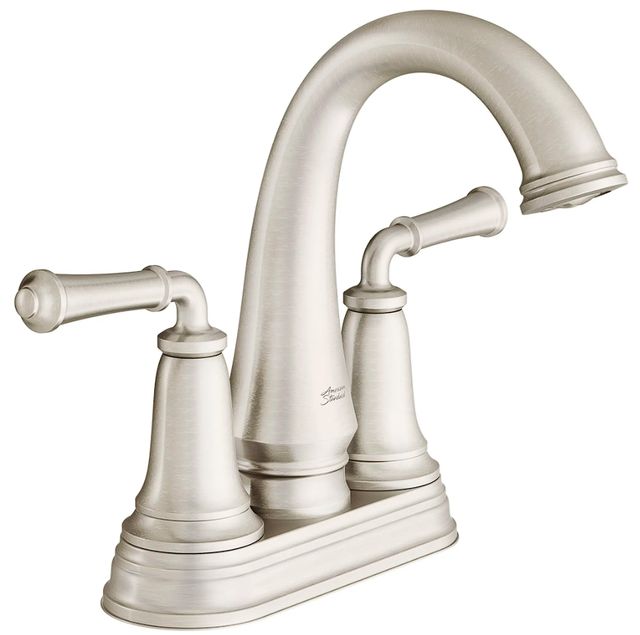 American Standard Delancey® Brushed Nickel 4" Centerset 2-Handle Bathroom Faucet with Lever Handles-0