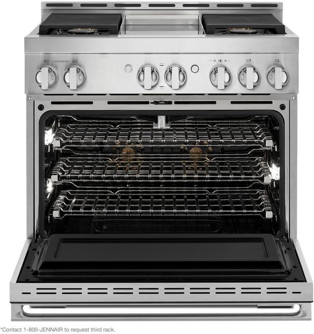 JennAir® NOIR™ 36" Stainless Steel Pro Style Natural Gas Range-1