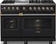 Viking® 5 Series 48" Onyx Pro Style Dual Fuel (NG) Range with Brushed Brass Trim-2