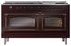 Ilve® Nostalgie II Noblesse 60'' Burgundy Pro Style Dual Fuel Range with Burnished Trim-1