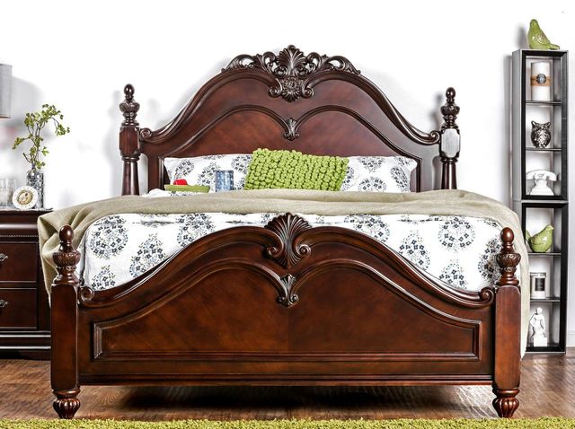 Furniture of America® Mandura Cherry Eastern King Bed-0