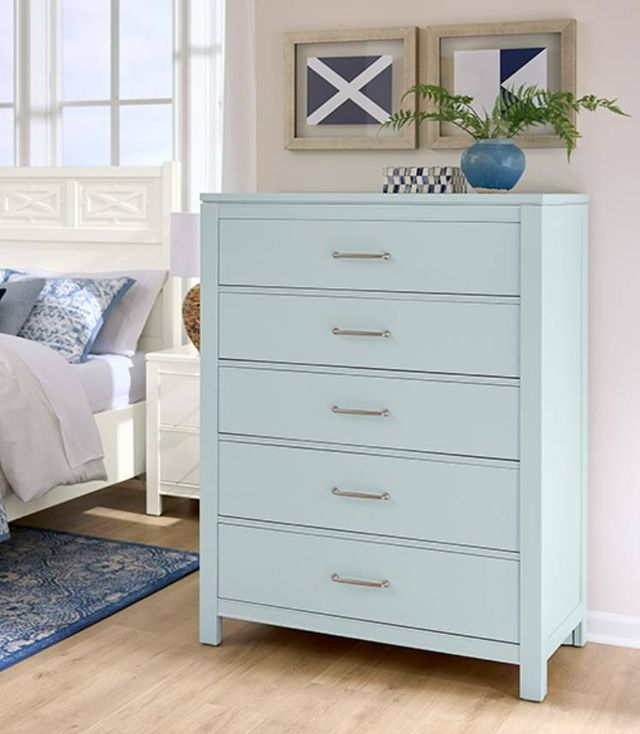 Vaughan-Bassett Tide & Timber Blue Maple 5-Drawer Chest-1