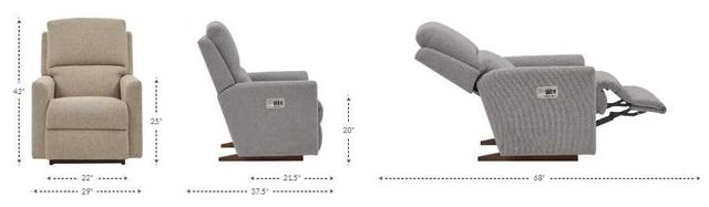 La-Z-Boy® Wynne Stone Power Rocking Recliner with Headrest-2