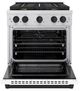 ZLINE Autograph Edition 30" Stainless Steel Pro Style Gas Range with White Matte Door and Matte Black Accents-1