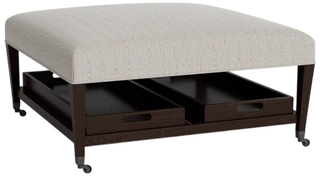 Bassett® Furniture Customizable Kara 40" Ottoman with Trays-0