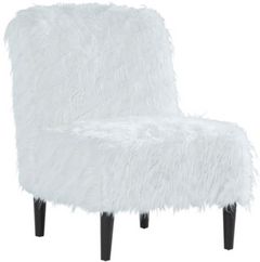 Hughes Furniture® 1550 Pyrenees White Fur Armless Chair