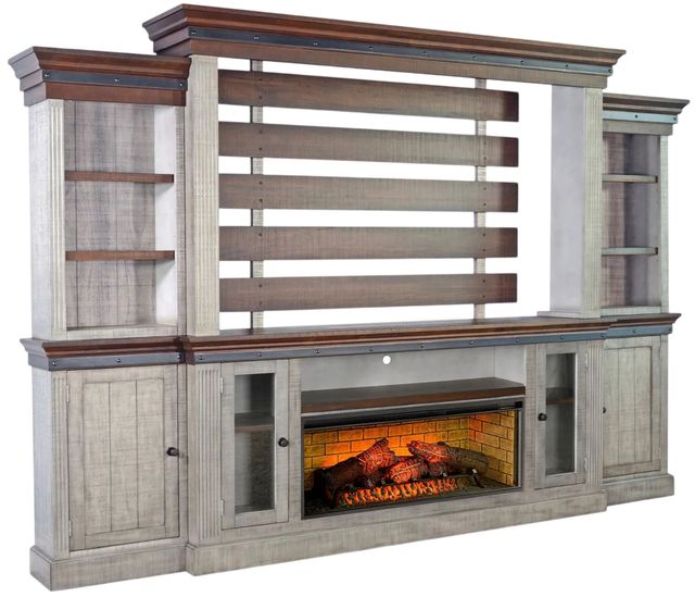 Sunny Designs™ Alpine Gray/Tobacco Leaf Entertainment Wall-2
