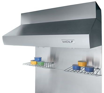 Wolf® 66" Stainless Steel Backsplash with Warming Racks-0