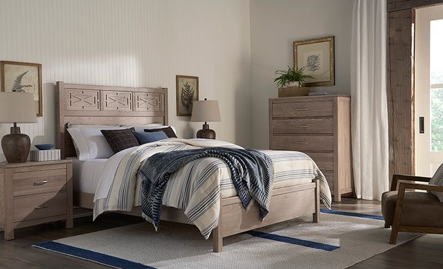 Vaughan-Bassett Tide & Timber Gray Oak California King Panel Bed-1