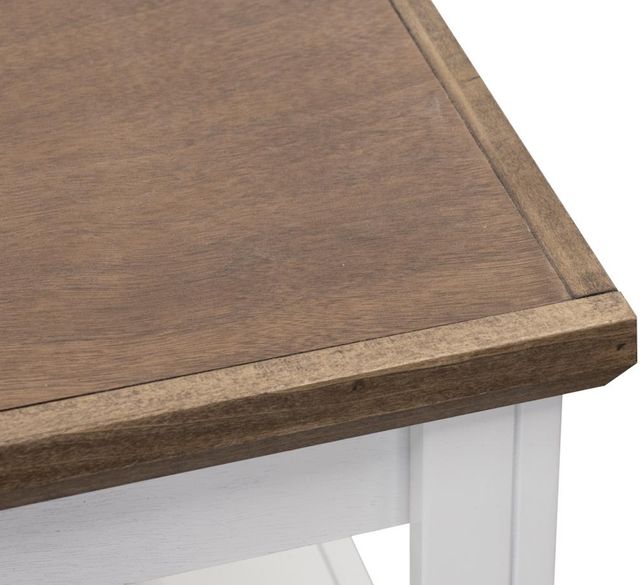 Legends Home Providence Bourbon Coffee Table with White Base-4