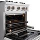 ZLINE Classic 30" Stainless Steel Pro Style Gas Range with White Matte Door-3