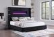 Coaster® Tisdall Black King Upholstered Fireplace Panel Bed-4