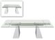 VIG Furniture Modrest Latrobe Clear/White Dining Table-1