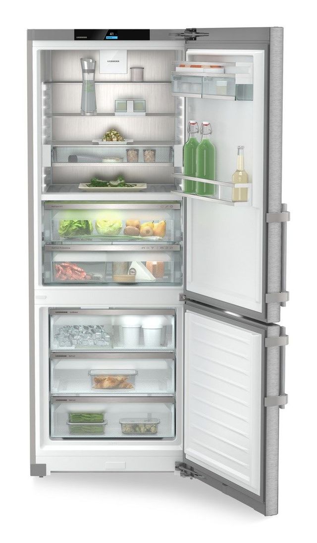 Liebherr 30 in. 16.8 Cu. Ft. SmartSteel Counter Depth Bottom Freezer Refrigerator-5
