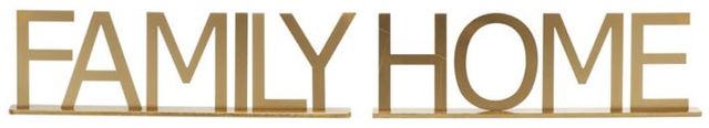 Deco Marche 2-Piece Gold Family Home Decorative Sign Set-0