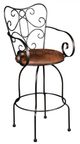 Horizon Home® Lotus Black/Brown Swivel Bar Stool-0