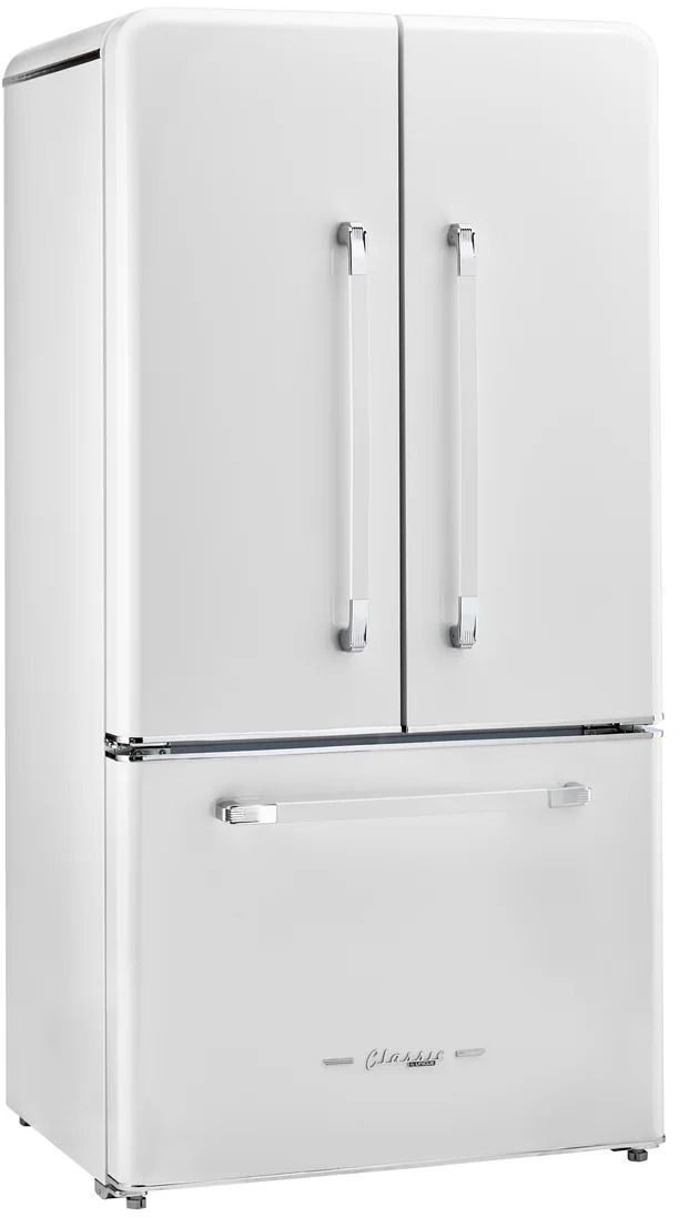 Unique® Appliances 36" 21.4 Cu. Ft. Marshmallow White Counter Depth French Door Refrigerator-3