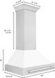 ZLINE 36" White Matte Wall Mounted Range Hood-5