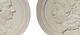 A & B Home Victorian 2-Piece White Profile Disk Wall Decor Set-1