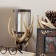 HiEnd Accents Antler Pillar Brown Candle Holder-2
